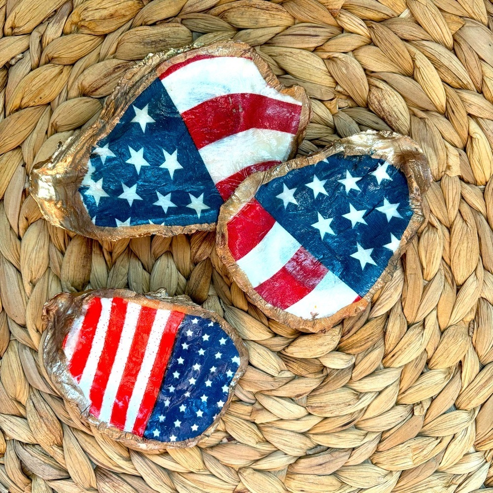 Patriotic Oyster Shells